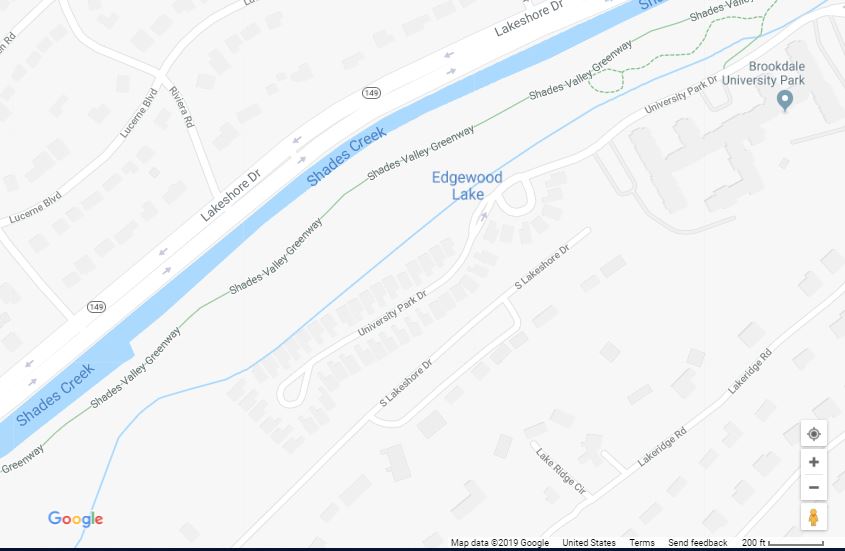 Detail of Google map.